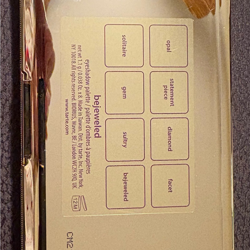 Tarte Eyeshadow Palette with Gold, Silver, and Brown Hues - Picture 2 of 2
